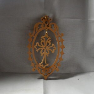 Fret Frame with Hanging Cross