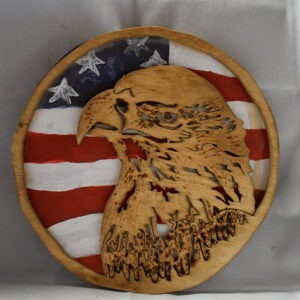 Eagle with  Flag background