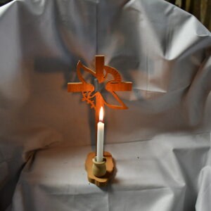 Cross Dove with Candle Holder