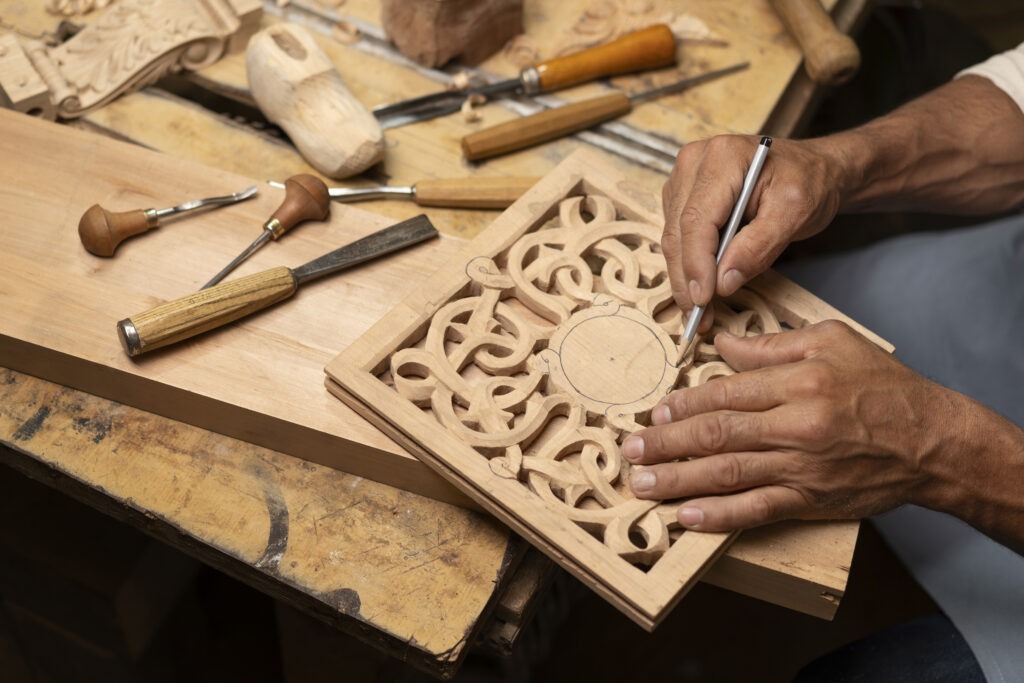 Handcrafted Wooden Fretwork Art