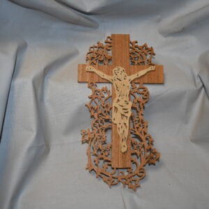 Crucifix with Flowers (Unpainted)